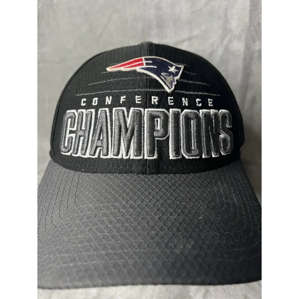 New Era New England Patriots Conference Champions 9FORTY Snapback Hat Black NFL